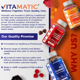 Niño tomando Vitamatic gomitas magnesio Calma