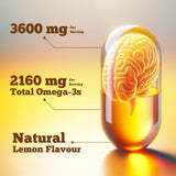 Vitamatic Omega 3 botella con tapa, cierre seguro.