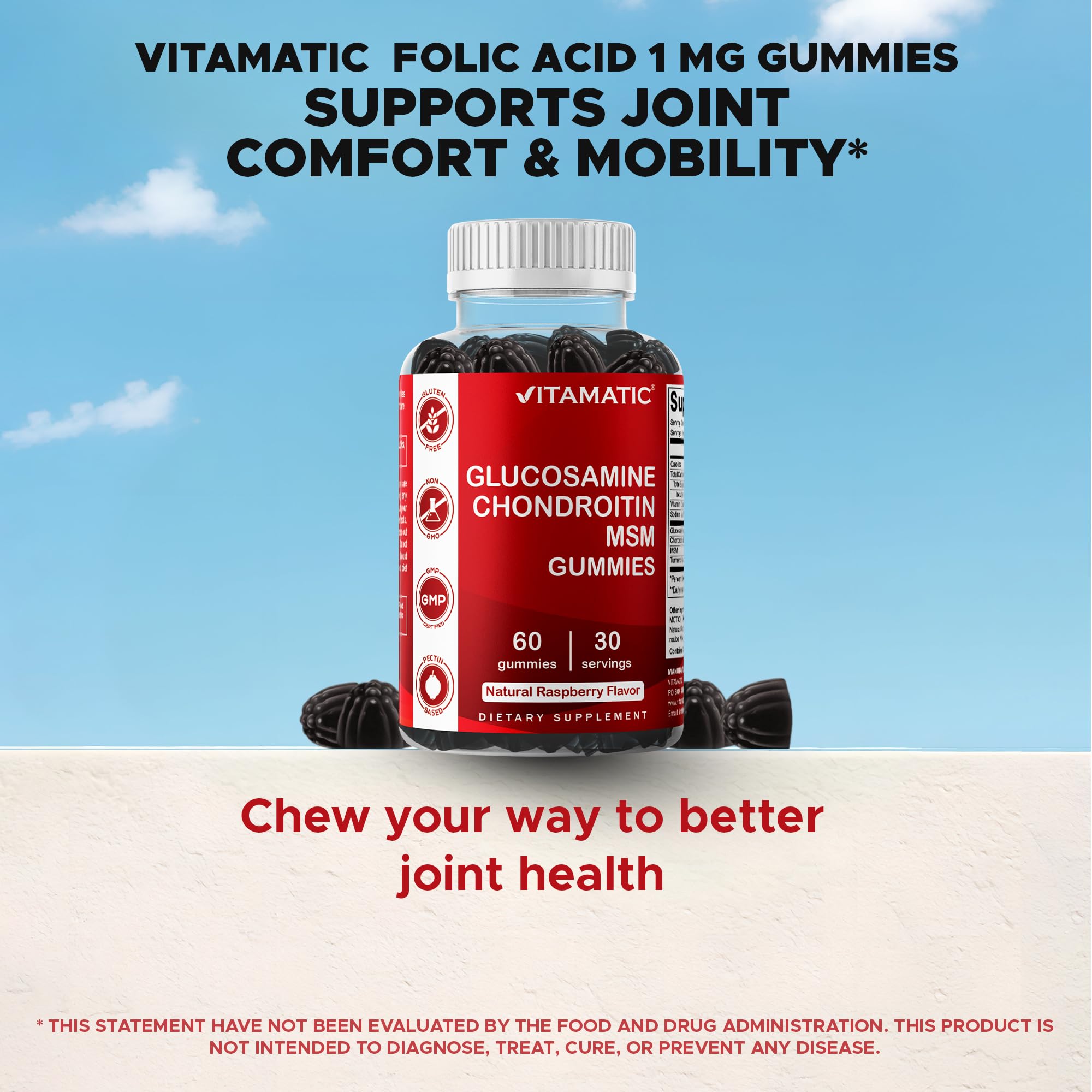 Gomitas Vitamatic base de pectina sin gelatina textura suave