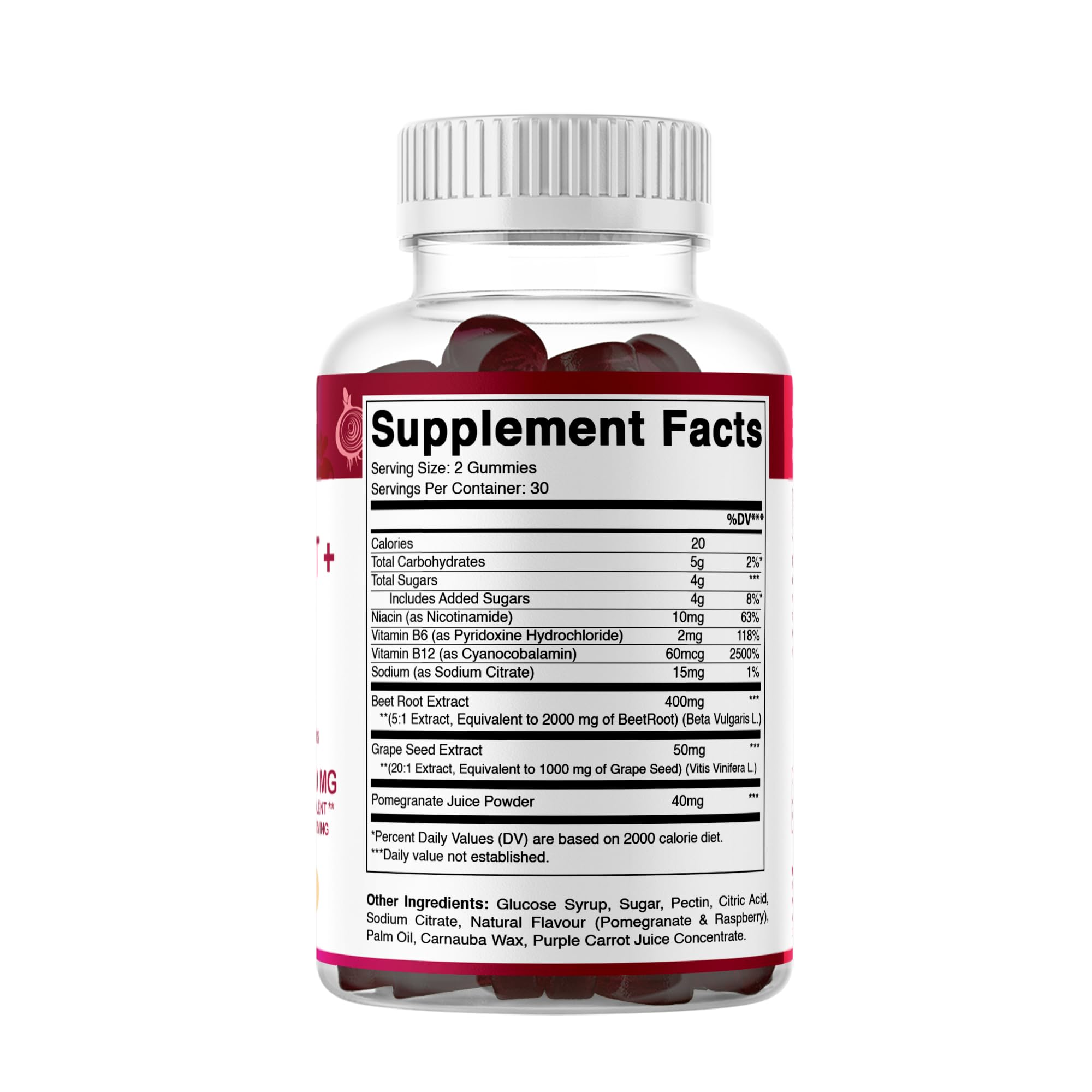 Vitamatic Remolacha Gummies: apoyo para la salud cardiaca en un formato agradable.