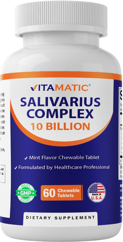 Vitamatic Salivarius Complex: envase de 60 tabletas menta para aliento fresco