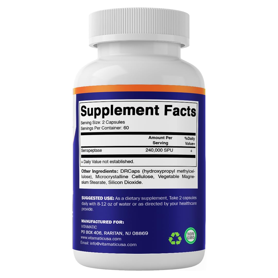 Vitamatic Serrapeptase: detalle de la cápsula