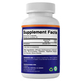 Etiqueta Vitamatic Serrapeptase señala ausencia de transgenicos.