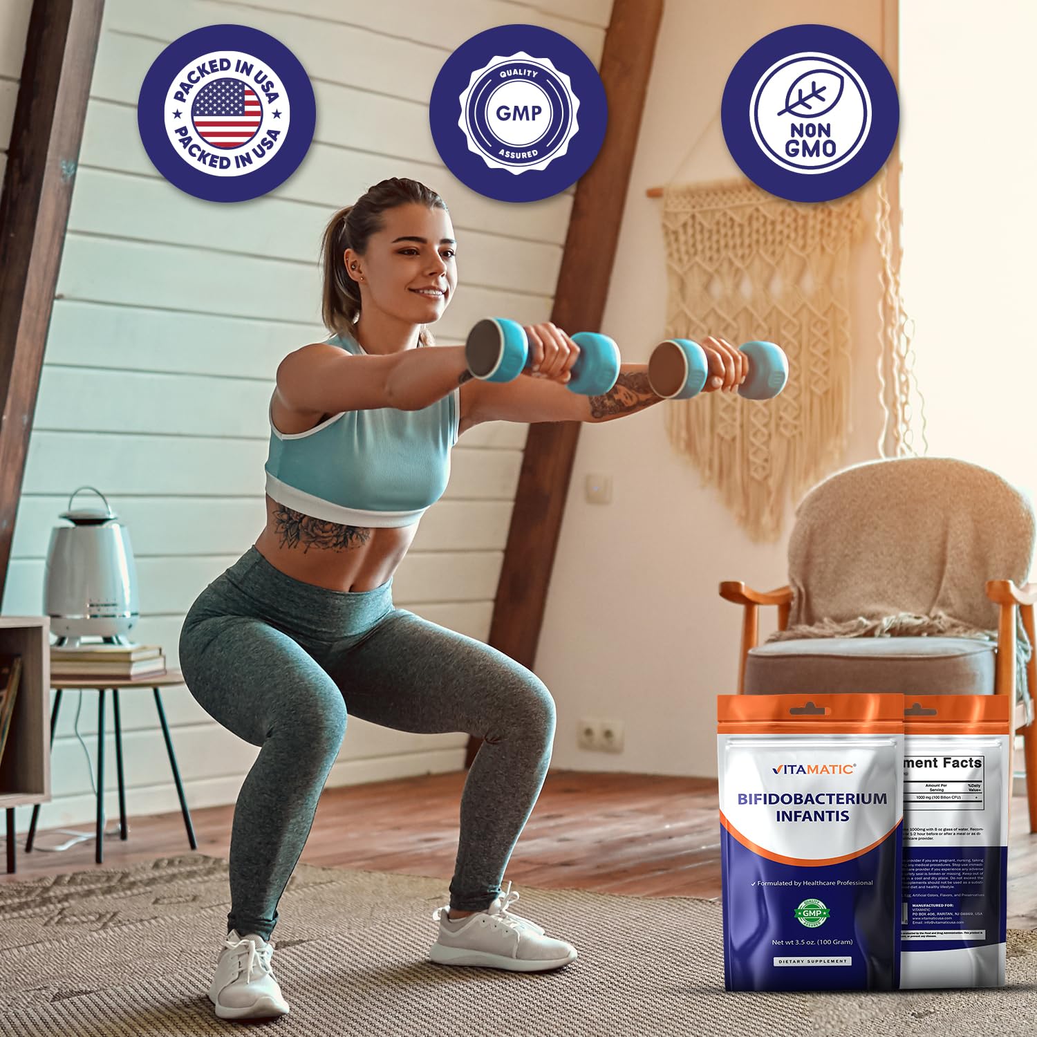 Libre de soja, levadura y trigo en Vitamatic para alérgenos