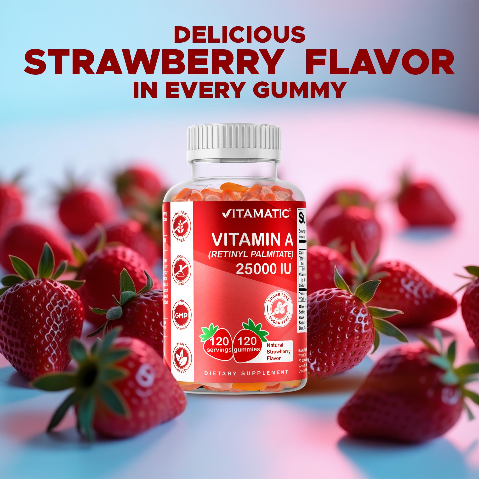 Snack delicioso con sabor fresa natural de Vitamatic