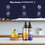 Envase de 59 ml de Vitamatic, suministro de cuatro meses