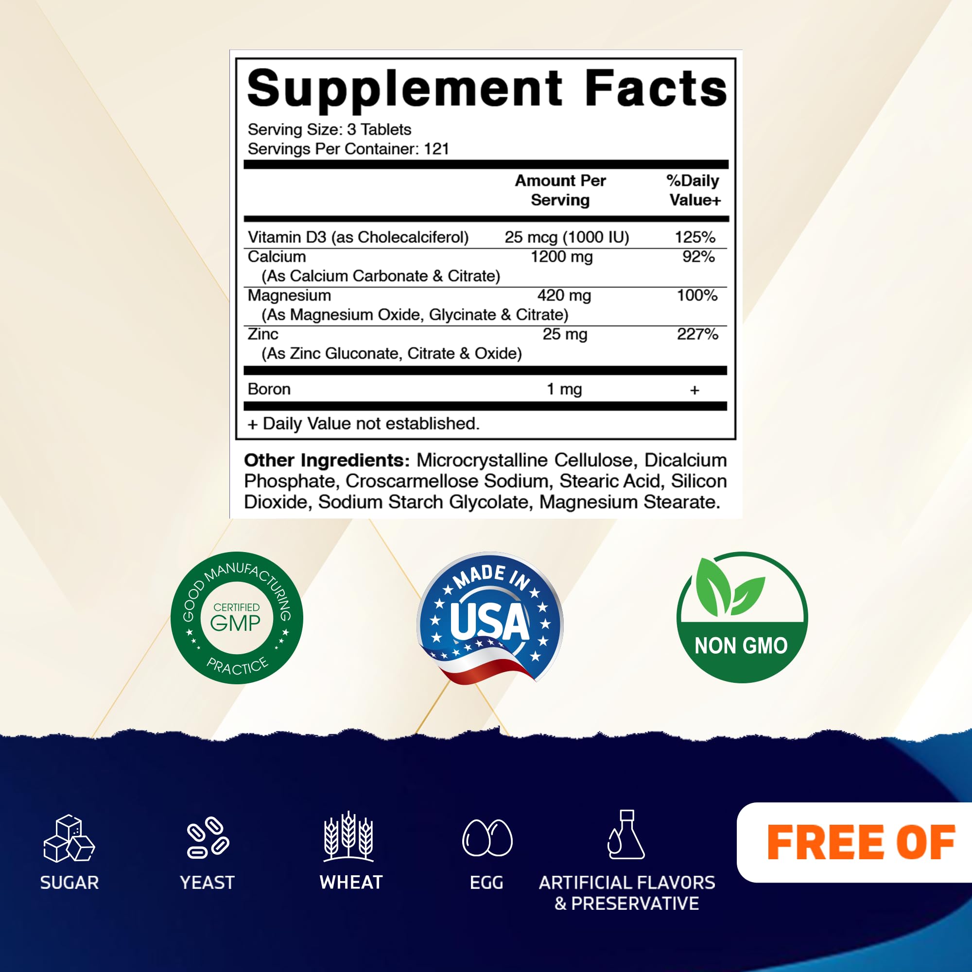 Vitamatic tabletas calcio 1200 mg, recubiertas para uso diario.