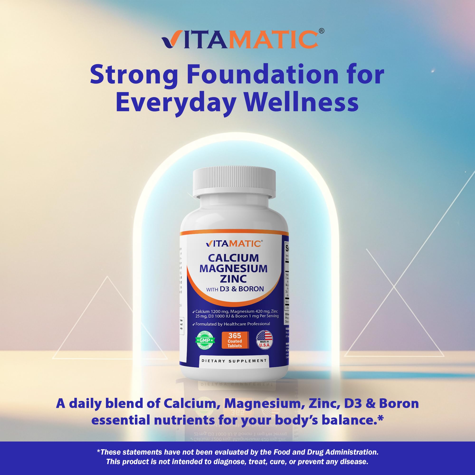 Vitamatic tabletas D3 1000 UI, vitamina para energía cotidiana.