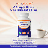 Tabletas Vitamatic sin azúcar ni alérgenos, opción limpia para energía.