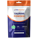 Vitamatic Taurina 1000mg: tableta compacta para uso diario cómodo.