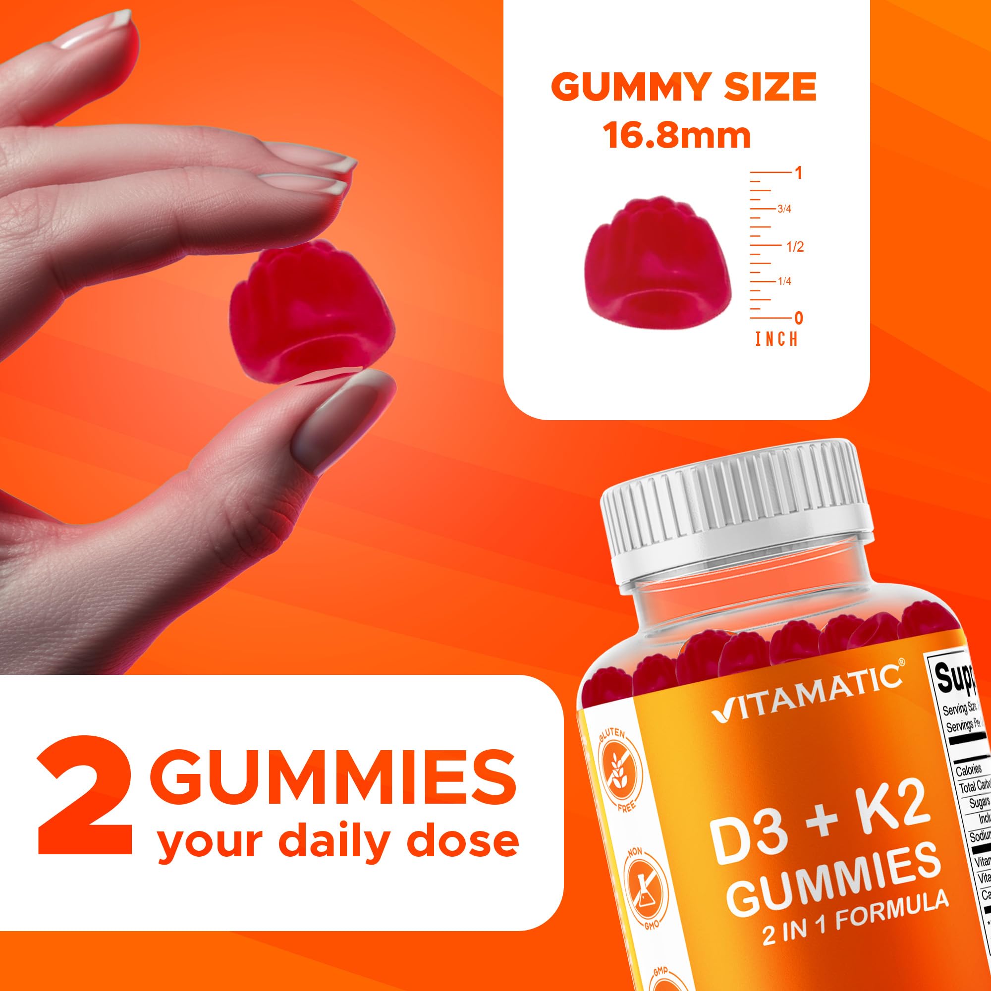 Gominolas sabor frambuesa de Vitamatic para un suplemento agradable