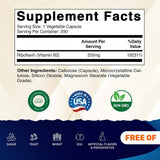 Vitamatic Vitamina B2 cápsulas, primer plano para soporte energético