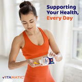 Vitamatic Vitamina B2 botella con etiqueta, recordatorio de 200 cápsulas