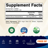 Vitamatic Vitamina D3 5000UI cápsulas mini con aceite de oliva para uso diario