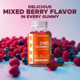 Vitamatic Zinc 50 mg gomitas ideal para consumo diario sin gluten.