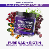 Vitamax etiqueta ingredientes NAD+, Resveratrol, Berberina y Biotina.