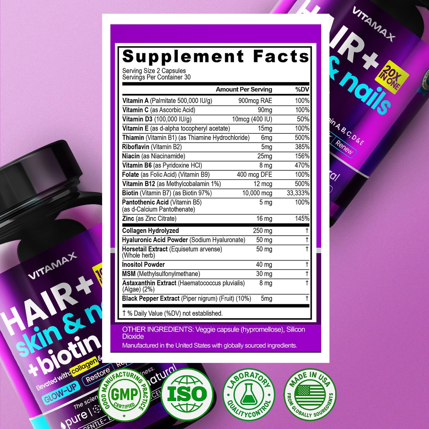 Vitamax fórmula avanzada para belleza desde el interior.