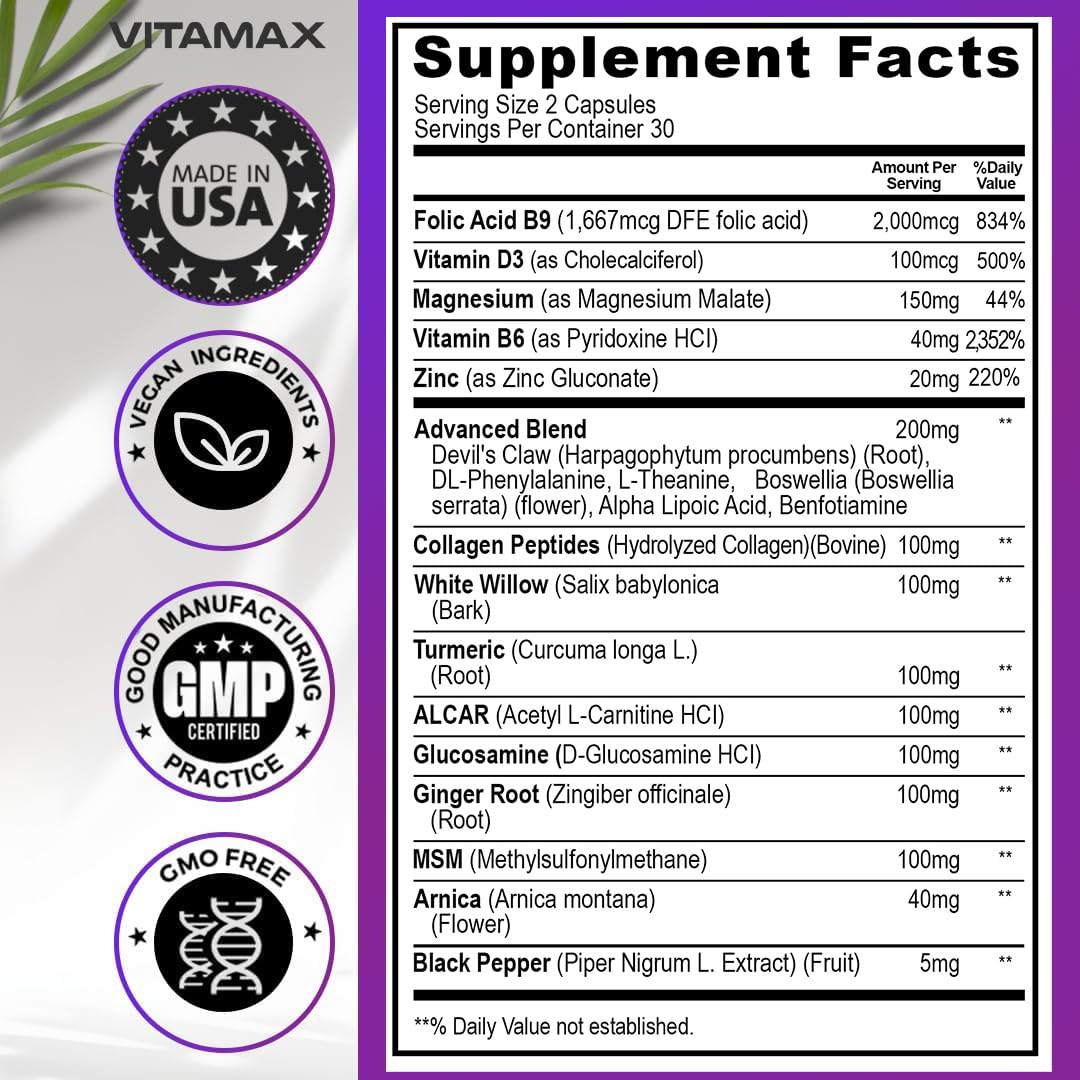 Vitamax glucosamina y colágeno para movilidad articular