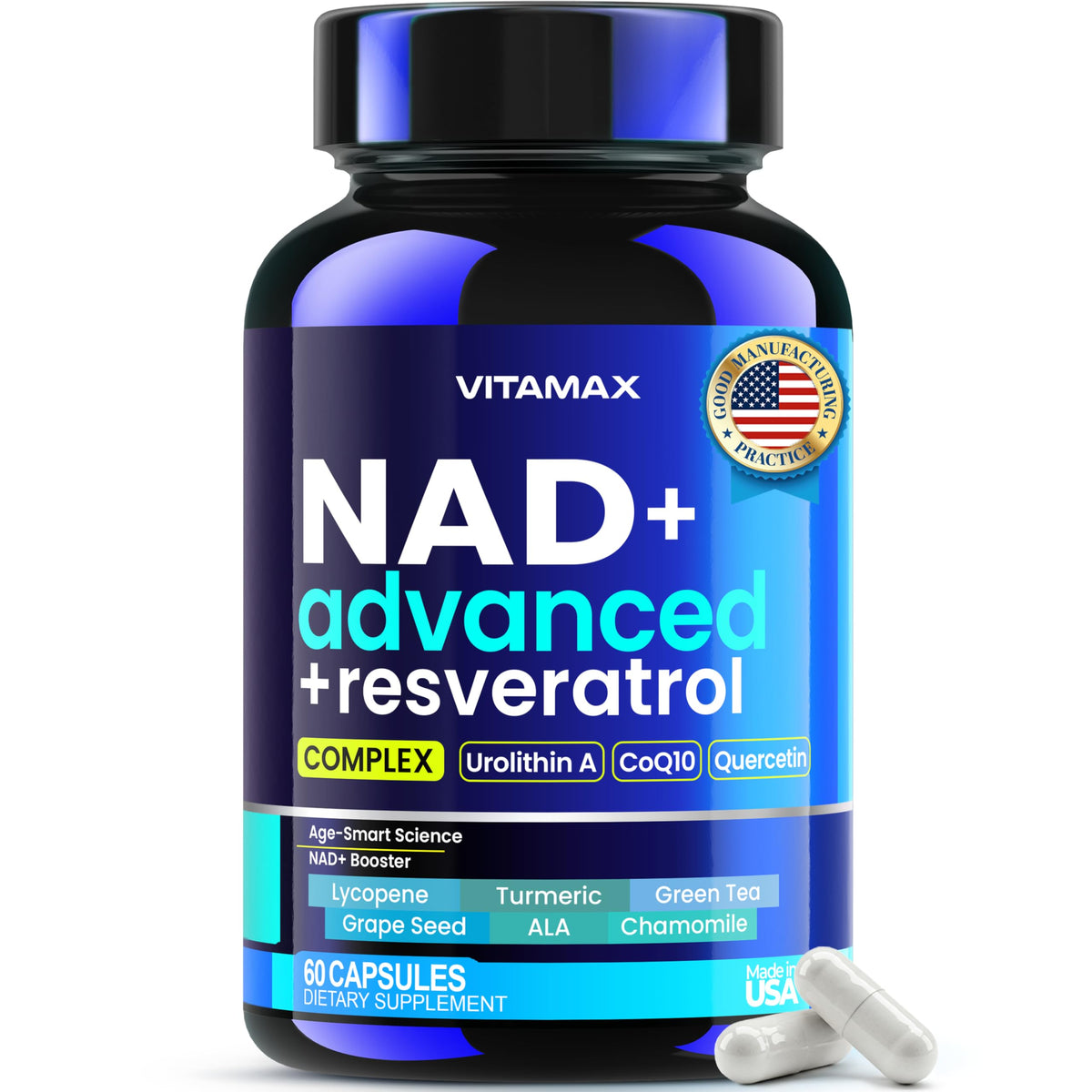 Vitmax NAD liposomal extra fuerza, energía diaria en una cápsula.