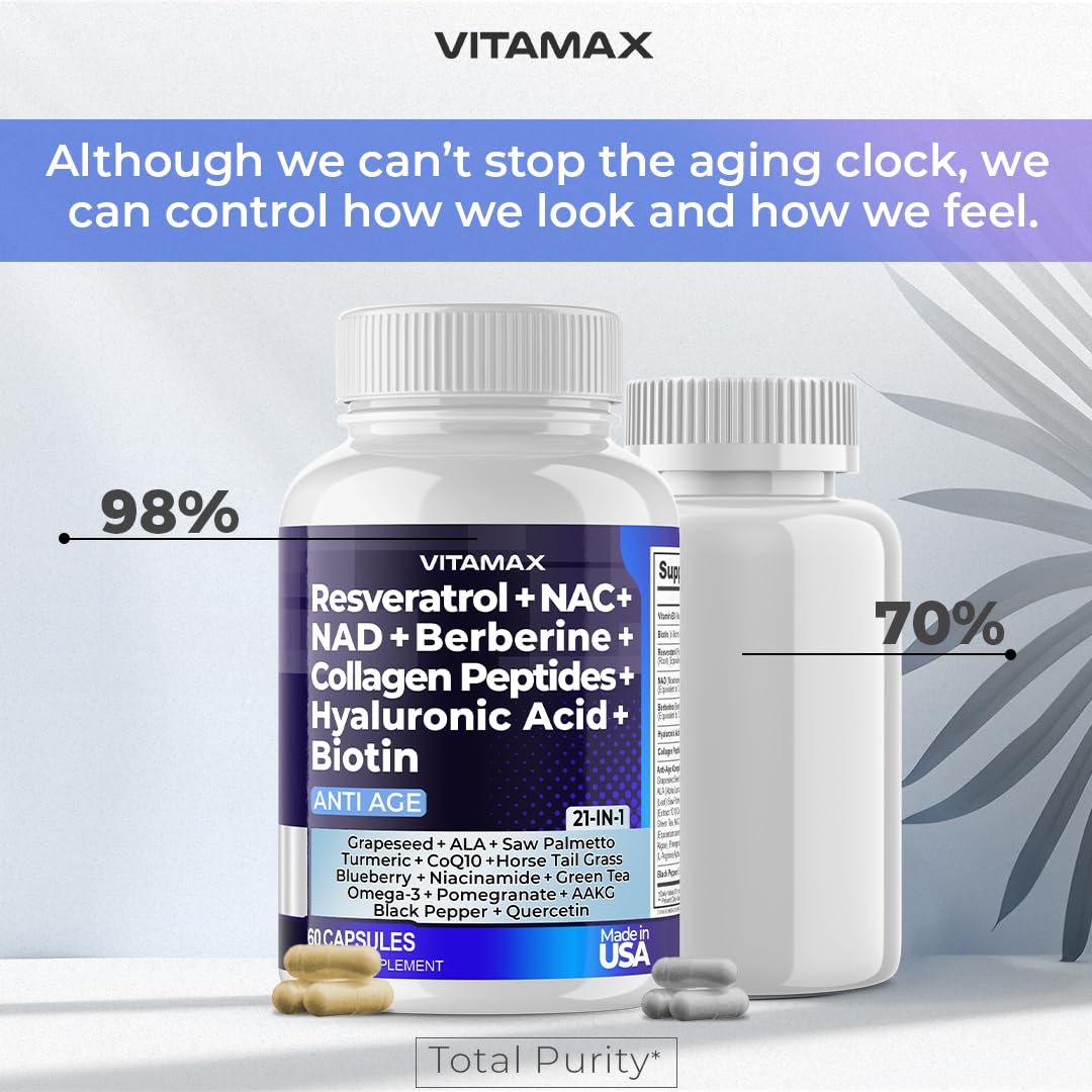Vitamax ingredientes clave blueberry y semilla de uva para antioxidantes