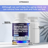 Vitamax ingredientes clave blueberry y semilla de uva para antioxidantes