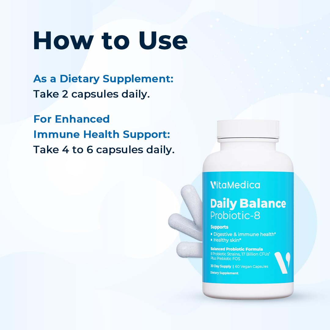 VitaMedica Daily Balance Probiotic-8: digestión suave y bienestar