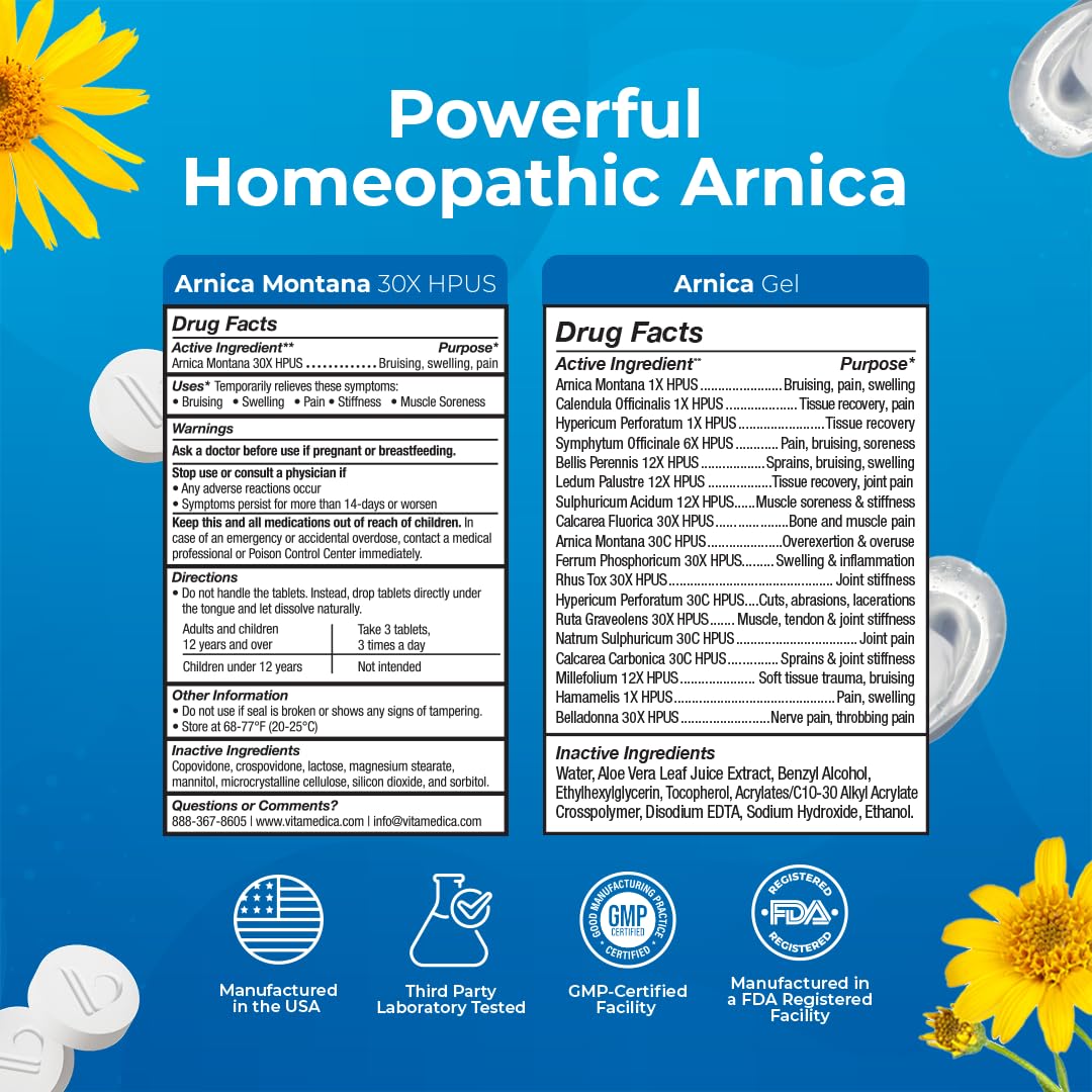 Envase de VitaMedica Arnica con etiqueta clara