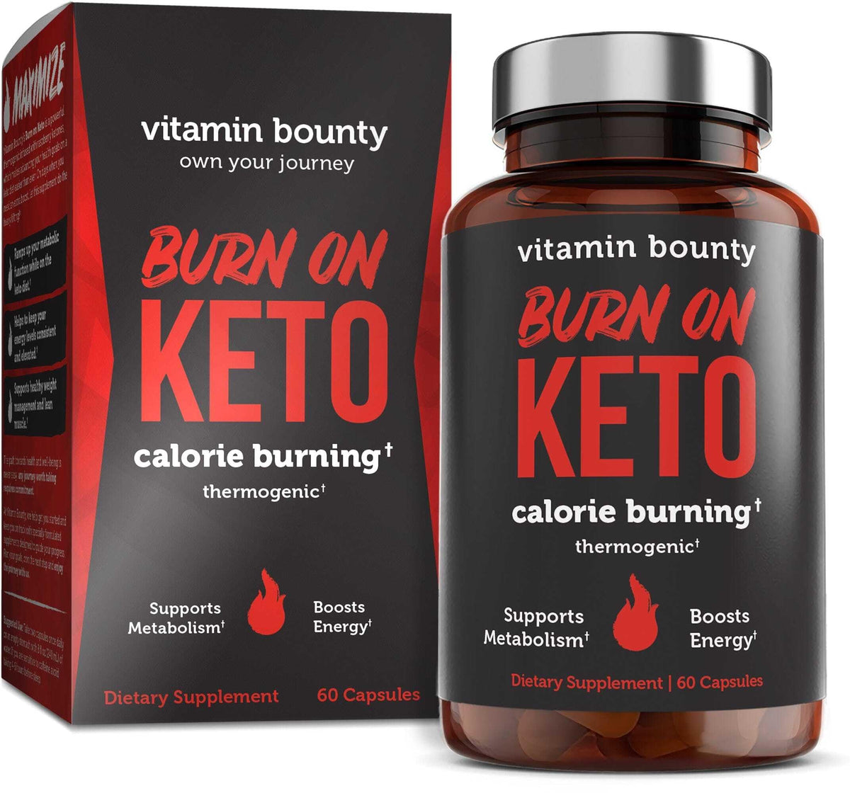 Vitamin Bounty Burn On: botella y cápsulas para uso diario