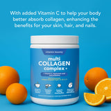 Vitamin Bounty Multi Collagen Peptides, probióticos, etiqueta que sugiere soporte digestivo.