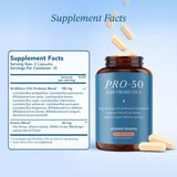 Vitamin Bounty Pro-50 botella con cápsulas para soporte digestivo.