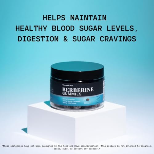 Envase de Vitamin Earth Berberine Gummies, fácil manejo y dosificación