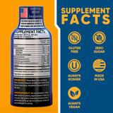 Vitamin Energy B12 Overload: etiqueta clara con datos clave y cero azúcares