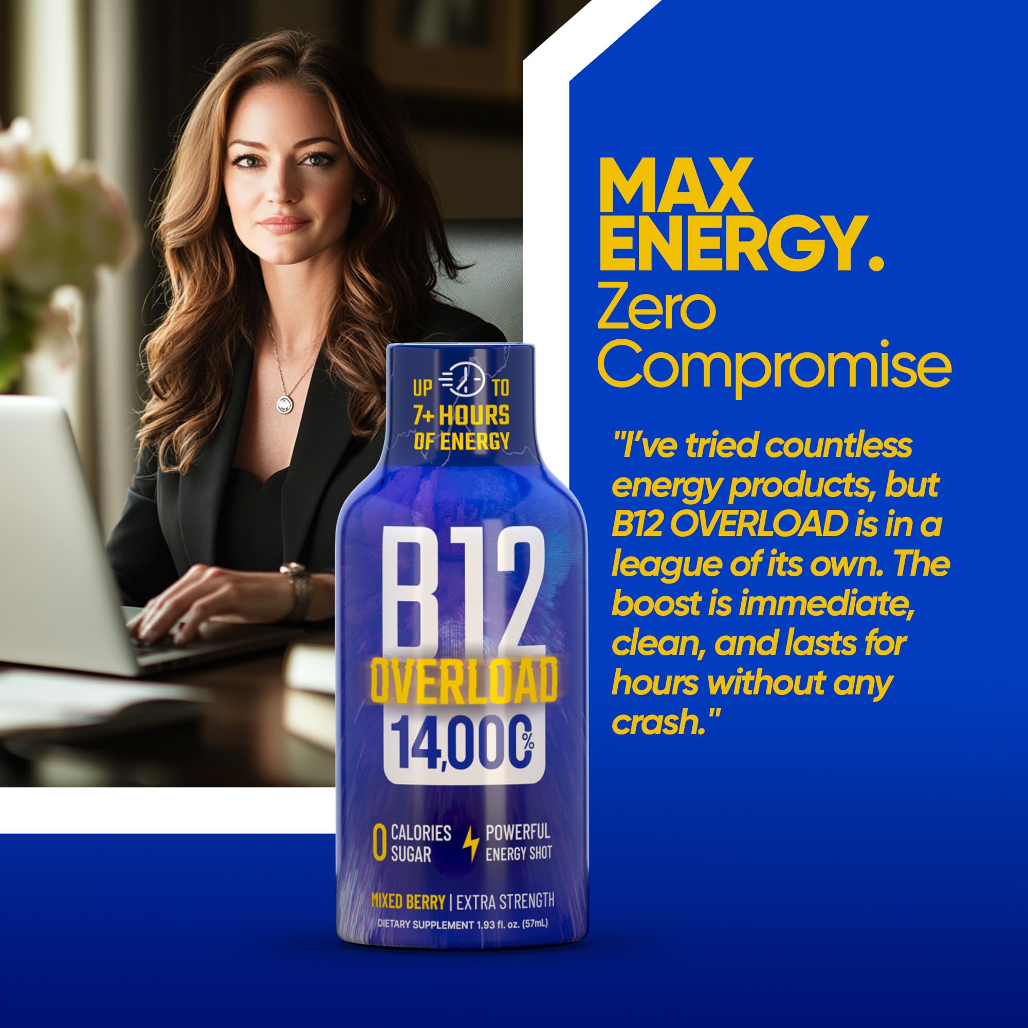 Vitamin Energy B12 Overload: pack de 24 dosis para entrenamientos