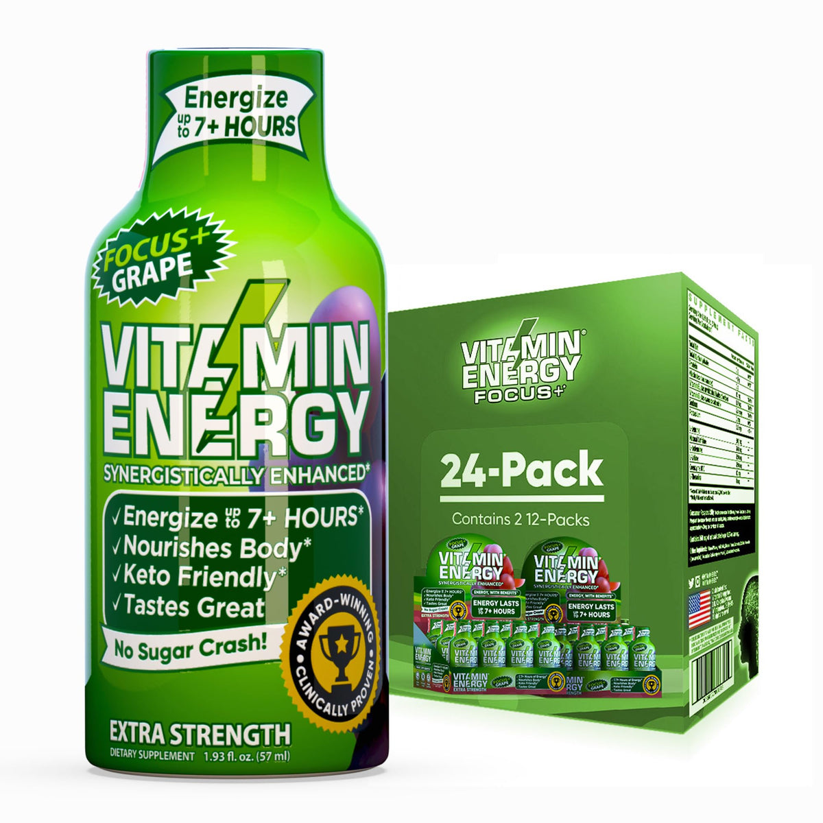 Vitamin Energy botella uva, dosis energizante para empezar la mañana
