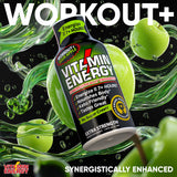 Vitamin Energy botella vertido en entorno de gimnasio