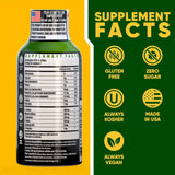 Vitamin Energy, empaque compacto azul-frambuesa, perfecto para viaje y trabajo.