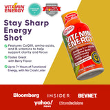 Vitamin Energy Enfoque+ Etiqueta destacada con ingredientes clave
