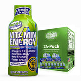 Vitamin Energy Focus+ azul frambuesa, botella para energía sostenida y enfoque.