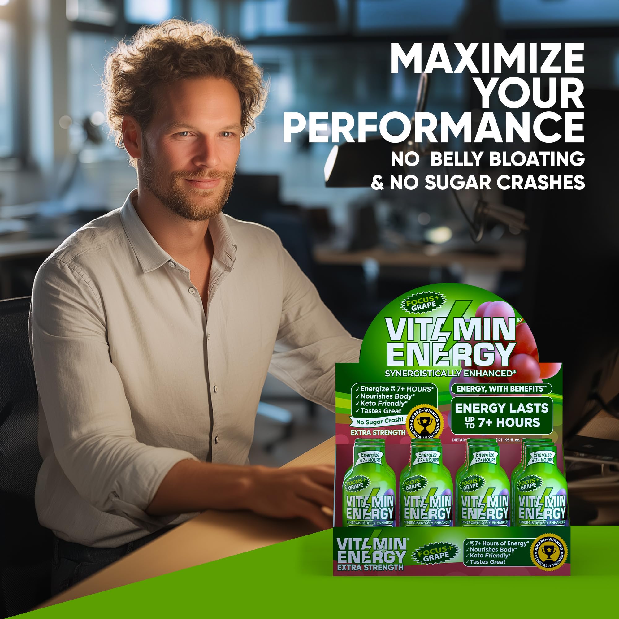 Vitamin Energy Focus+ Sin azúcar, opción keto sin calorías para mantenerte activo.