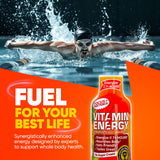 Vitamin Energy Focus+ textura líquida fruta-punch para consumo rápido