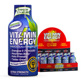 Vitamin Energy Immune+ shot frambuesa azul, energía sostenida para tus mañanas.