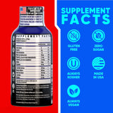 Vitamin Energy Immune+ shot frambuesa azul, pack de 10 unidades para uso diario.