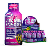 Vitamin Energy Immune+ Shot uva: botella lista para un impulso de energía sostenida.