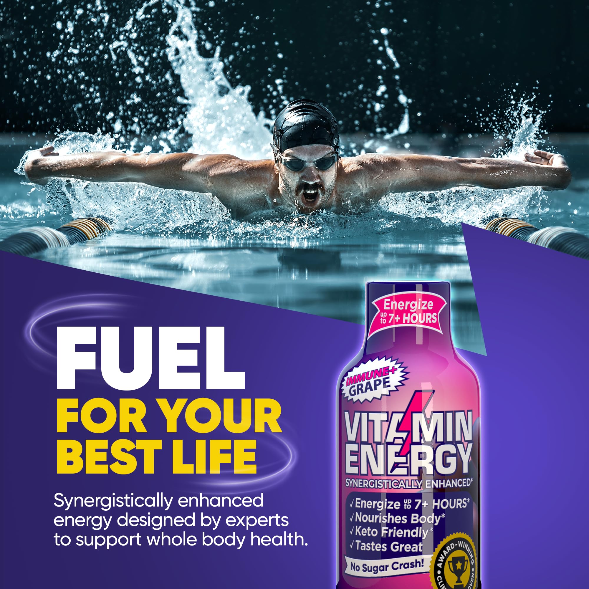 Vitamin Energy Immune+ sin azúcar: sabor agradable sin calorías