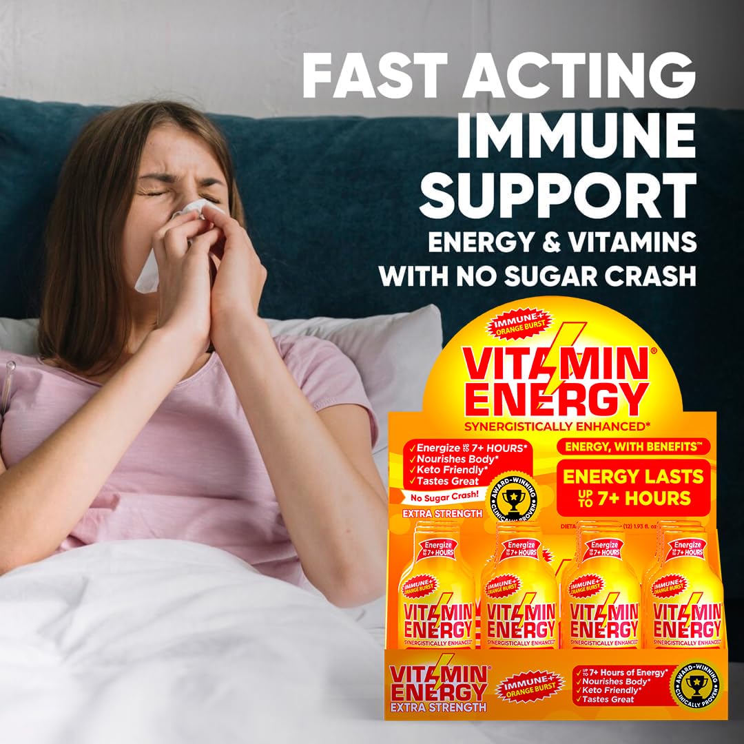 Vitamin Energy, ingredientes clave visibles para energía y enfoque.
