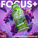 Vitamin Energy líquido morado uva, consistencia lista para beber rápidamente