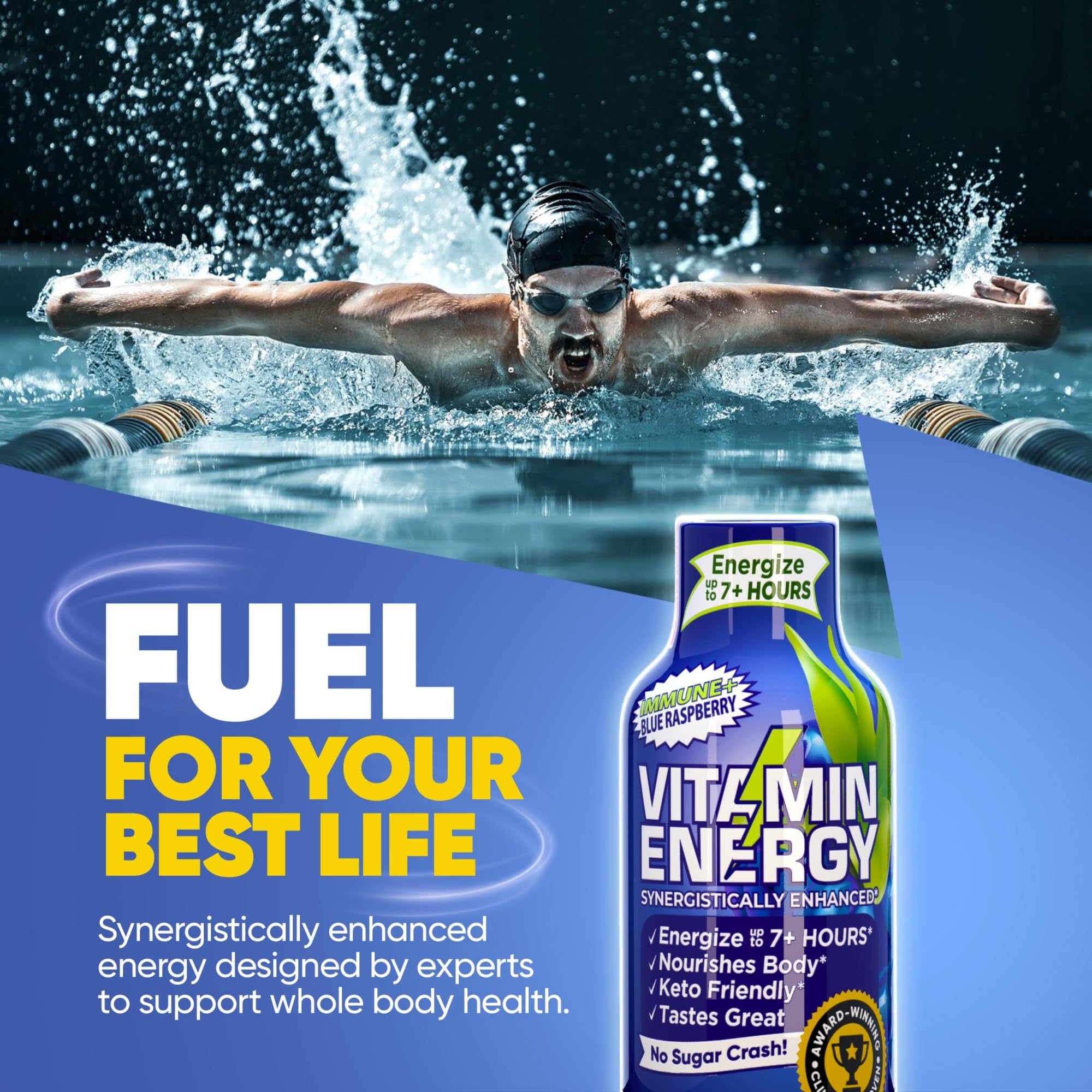 Vitamin Energy paquete de 24 unidades frambuesa azul para planificar la semana