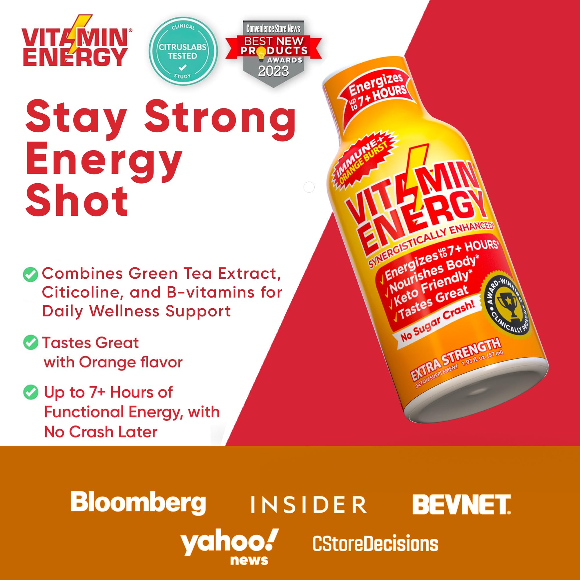 Vitamin Energy, paquete de 24 unidades ideal para usar durante el día.