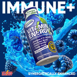 Vitamin Energy Shot, ingredientes clave visibles, con cafeína natural para concentración