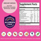 Etiqueta Vitamin Friends destaca hierro y vitaminas para apoyo diario.
